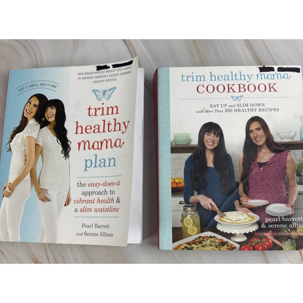Trim Healthy Mama Plan Book THM Cookbook Pearl Barrett Serene Allison Lot of‎ 2